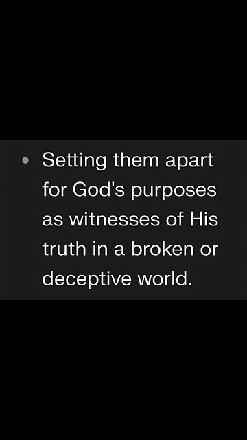 GOD SANCTIFIES IN TRUTH