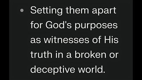 GOD SANCTIFIES IN TRUTH