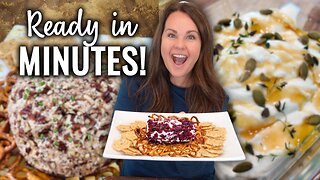 Quick and Easy NO BAKE Appetizers Made in Minutes