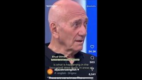 The former PM of Israel Ehud Olmert speaks up about the ATROCITIES committed by the IDF!!