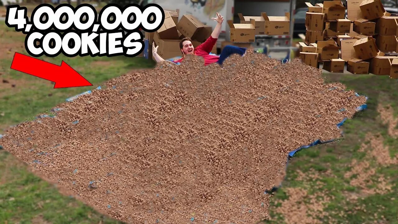 Giving My 4,000,000th Subscriber 4,000,000 Cookies