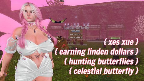 How To Earn Linden Dollars in Second Life? Celestial Butterfly Hunt at FsF Plaza!