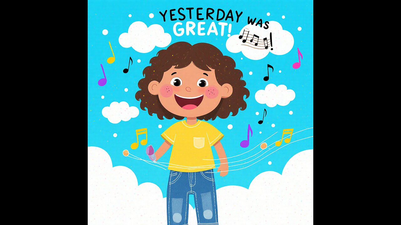 🎶 Yesterday Was Great! – Simple Past Song for Kids (Regular Verbs A1-A2)