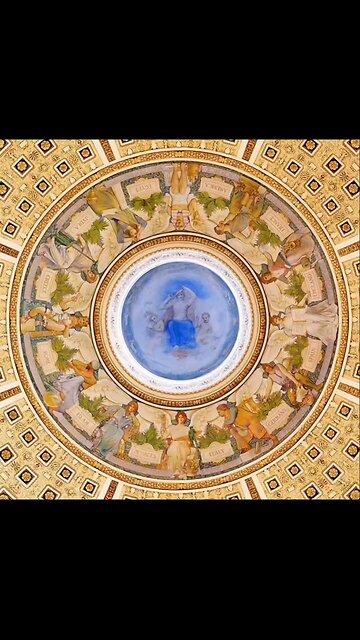 Zodiac Wheel on the dome of The Library of Congress