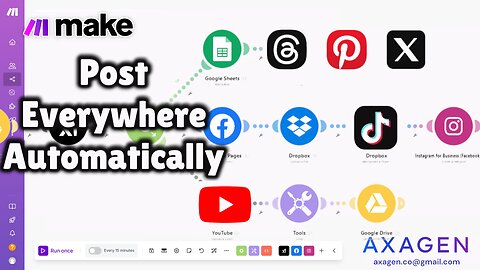 Full Social Media Automation 2025 | Instagram, YouTube, TikTok, X, Threads, Pinterest with Make.com