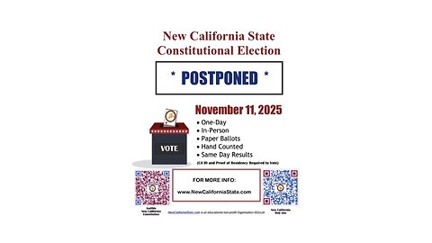 New California State Constitutional Election Postponed