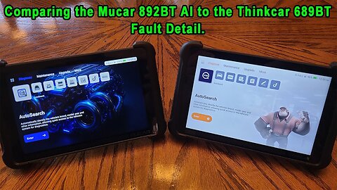 Comparing the Mucar 892BT AI to the Thinkcar 689BT Fault Detail.