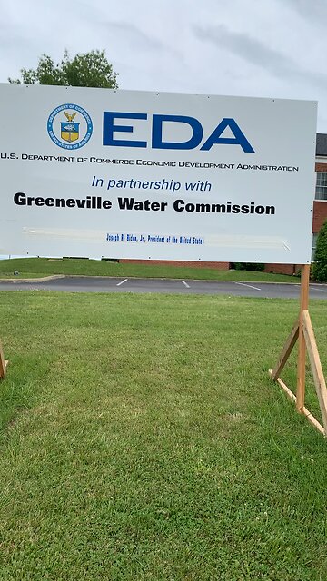 New sign in front of the Greeneville water commission Greeneville, Tennessee
