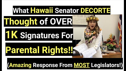 What Senator DECORTE Thought of OVER 1K Signatures For Parental Rights!