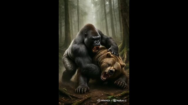 Gorilla vs Bear Final Fight: Who Rules the Jungle? 🦍🐻💥 #GorillaVsBear#WildlifeBattle#EpicShowdown