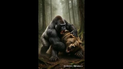 Gorilla vs Bear Final Fight: Who Rules the Jungle? 🦍🐻💥 #GorillaVsBear#WildlifeBattle#EpicShowdown