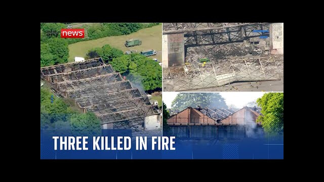 Two firefighters and one other person die after fire at former RAF base in Oxfordshire