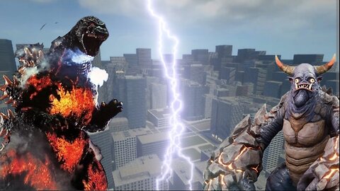 GigaBash: Playing arcade mode as Godzilla (Hard mode)