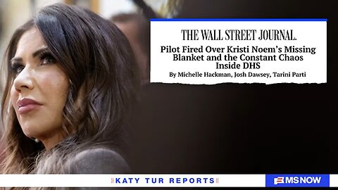 WSJ: Coast Guard pilot fired after Noem's blanket was left behind on plane