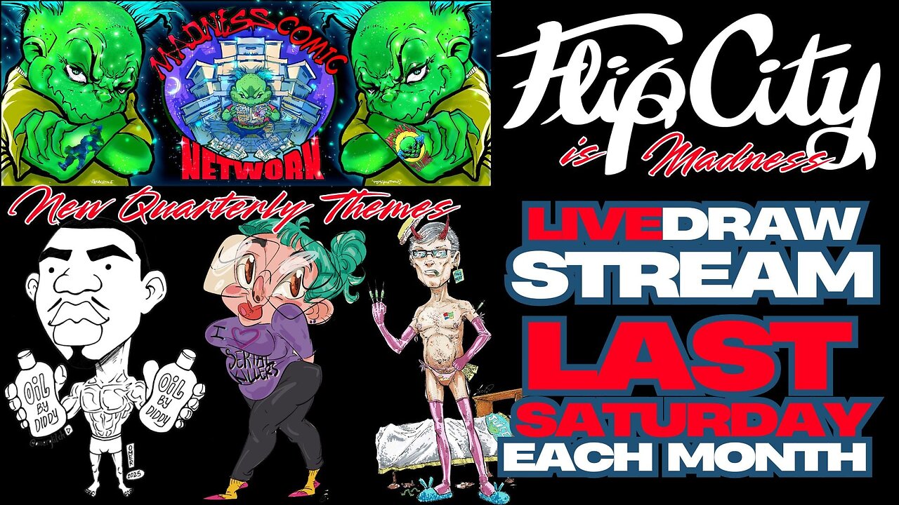 Flip City is Madness!! Collaborative Drawstream!! 6-28-25