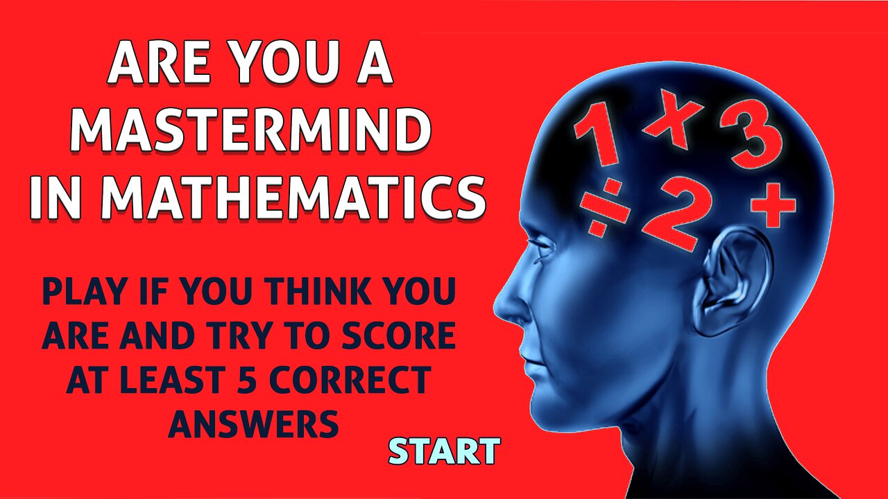 Challenging Mathematics Quiz