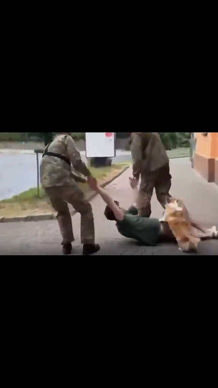 Zelenskyy’s thugs forcibly kidnapping Young White Christian Men to Fight & Die in a Brother War ✞🪖