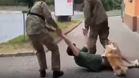 Zelenskyy’s thugs forcibly kidnapping Young White Christian Men to Fight & Die in a Brother War ✞🪖