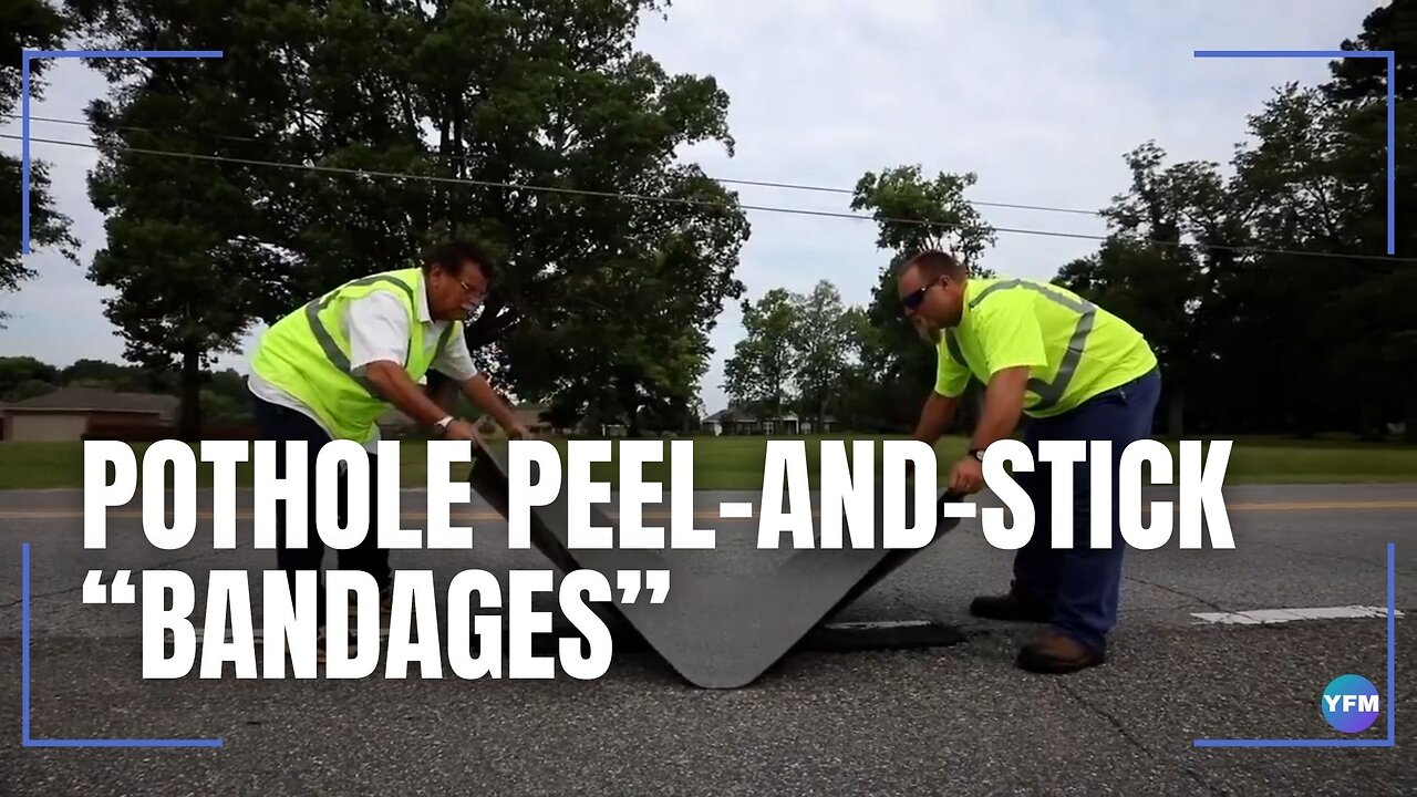 Pothole peel-and-stick “bandages”