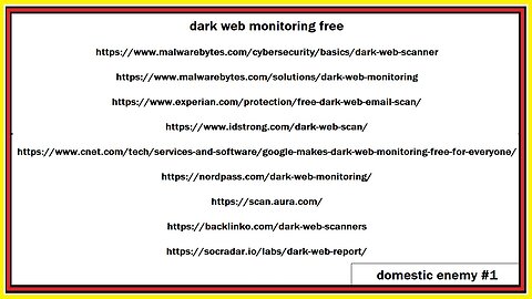 dark web monitoring free