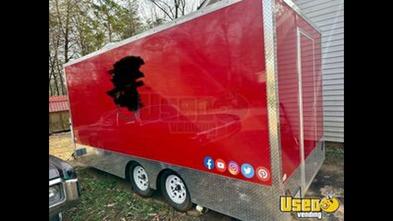 NEW! 2023 7' x 16' Kitchen Food Concession Trailer with Bathroom for Sale in North Carolina!