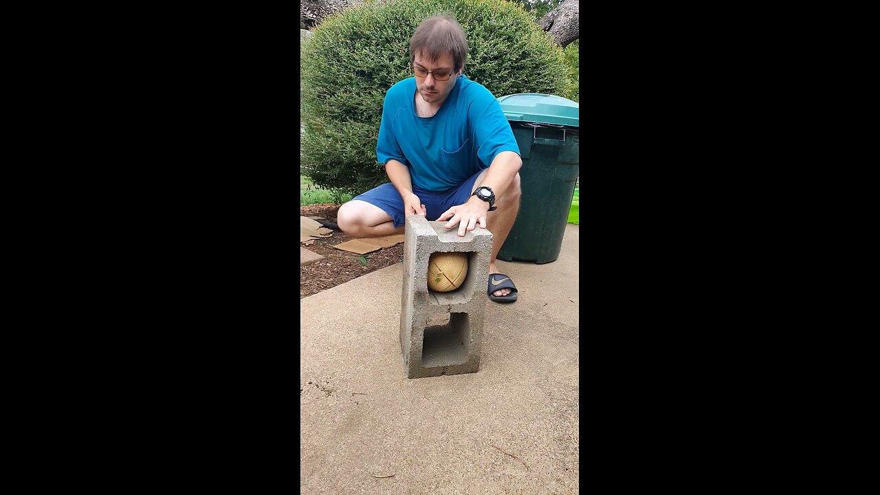 Melon in a Cinder Block