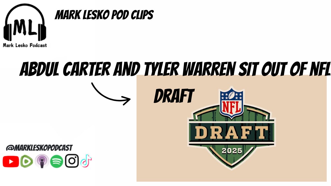 NFL Draft: Players sitting out || Mark Lesko Pod clips #nfl #collegefootball