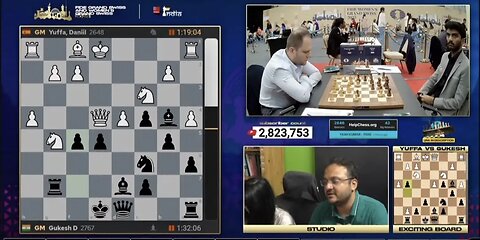 Round 3! Gukesh is better against Daniil Yuffa in Round 3 of the FIDE Grand Swiss 2025.