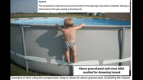 Above-ground pool sold since 2002 recalled for drowning hazard