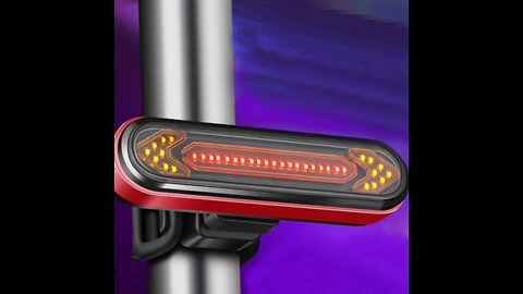 Wireless Remote Control Bicycle Steering Taillight, with Turn Signal, Brake Light & Flashing Light