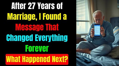After 27 Years of Marriage, I Found a Message That Changed Everything Forever