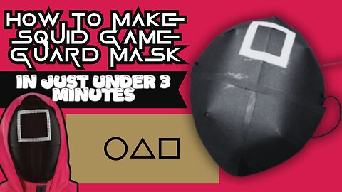 How to Make Squid Game Guard Mask with Paper | DIY Soldier Mask Tutorial