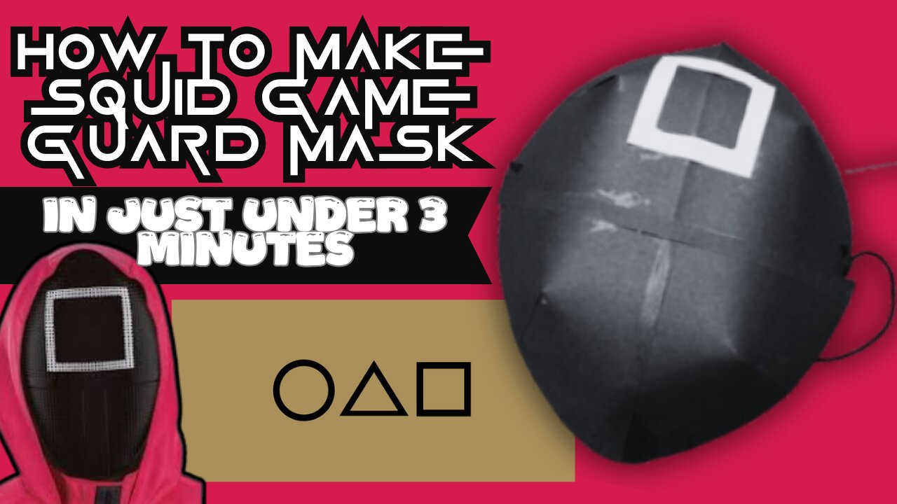 How to Make Squid Game Guard Mask with Paper | DIY Soldier Mask Tutorial