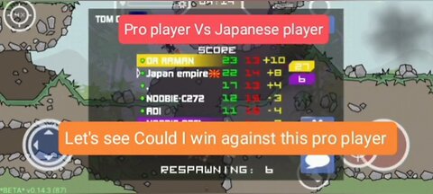 Mini militia online match against with pro players