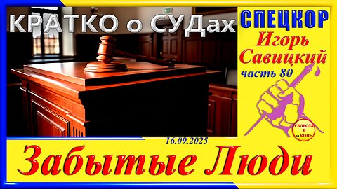 КРАТКО о СУДах-ч.80 Игорь Савицкий