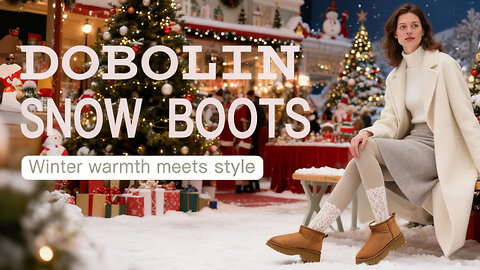 Women's Waterproof Winter Snow Boots, Lightweight Warm Fur Lined Lace-Up Boots, Anti-Slip Sole