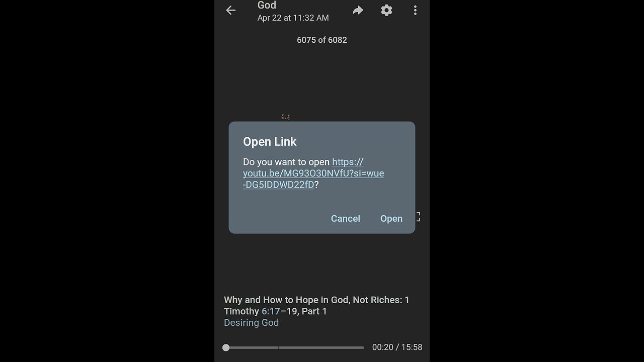 Documentary: Hope in God not Riches