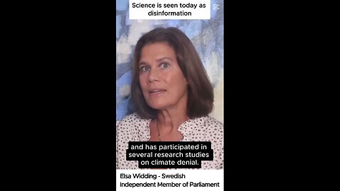 Elsa Widding - Science is seen today as disinformation