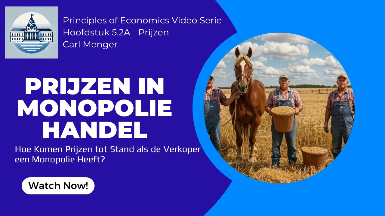 Principles of Economics van Carl Menger H5.2A - Prijs Vorming bij Monopolie Handel