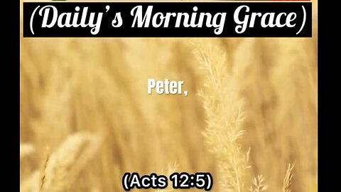 (Welcome To Our Daily Prayers)June 11,2025:Daily Verse Today: (Acts 12:5)