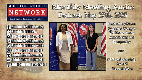 Monthly Meeting Audio Podcast: May 2025 - Guest Roslyn Williams and Scholarship Award Presentation