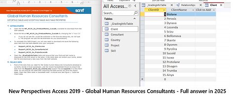 New Perspectives Access 2019 | Module 2: SAM Project 1a | Global Human Resources Consultants