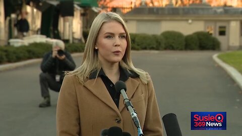 Karoline Leavitt Speaks to Reporters at the White House