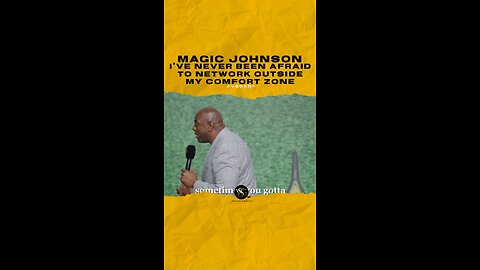 @magicjohnson I’ve never been afraid to network outside my comfort zone