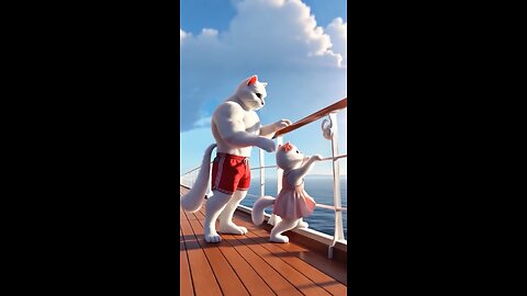 Cat dad bravely saves daughter sharks disperses