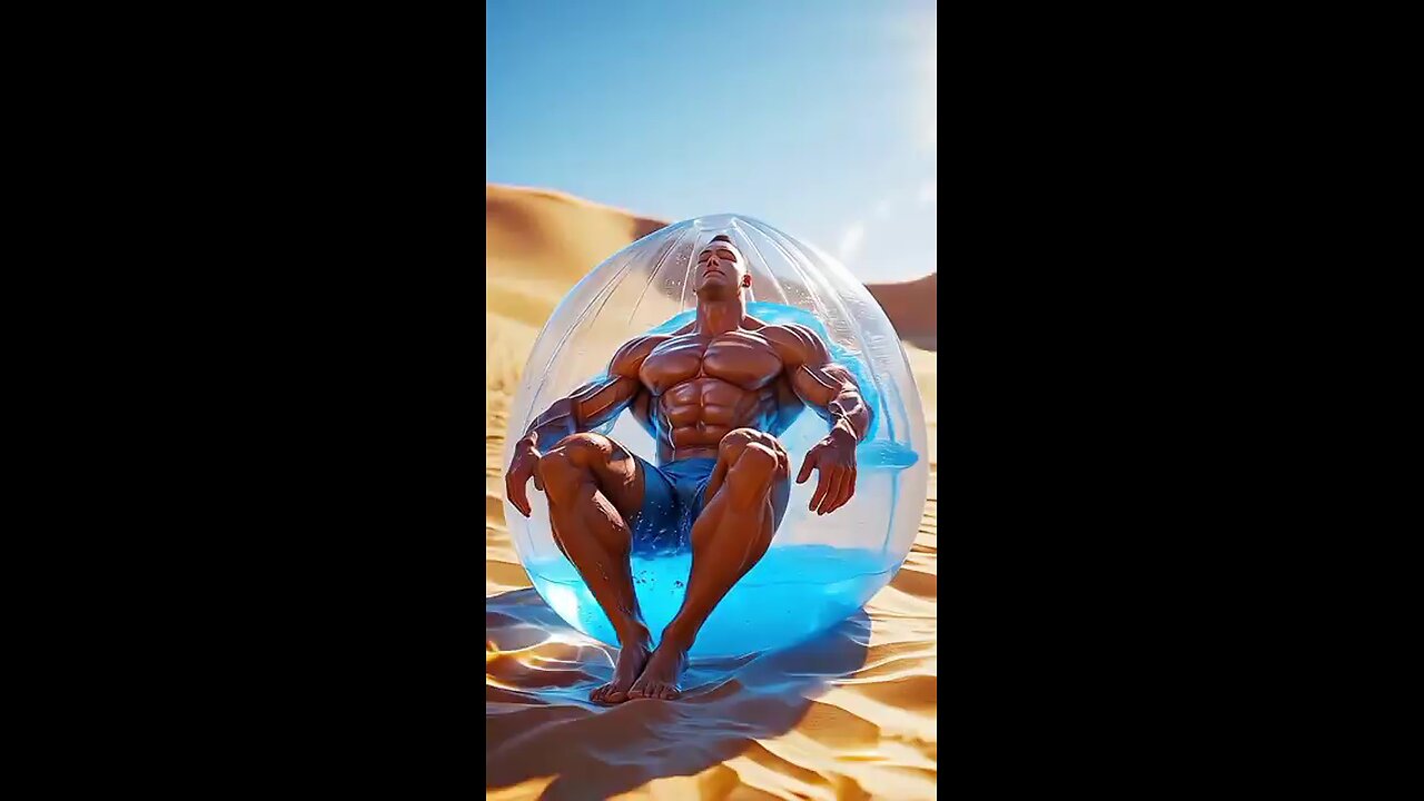 Muscular Man in an Ice Balloon! ❄️💪🎈