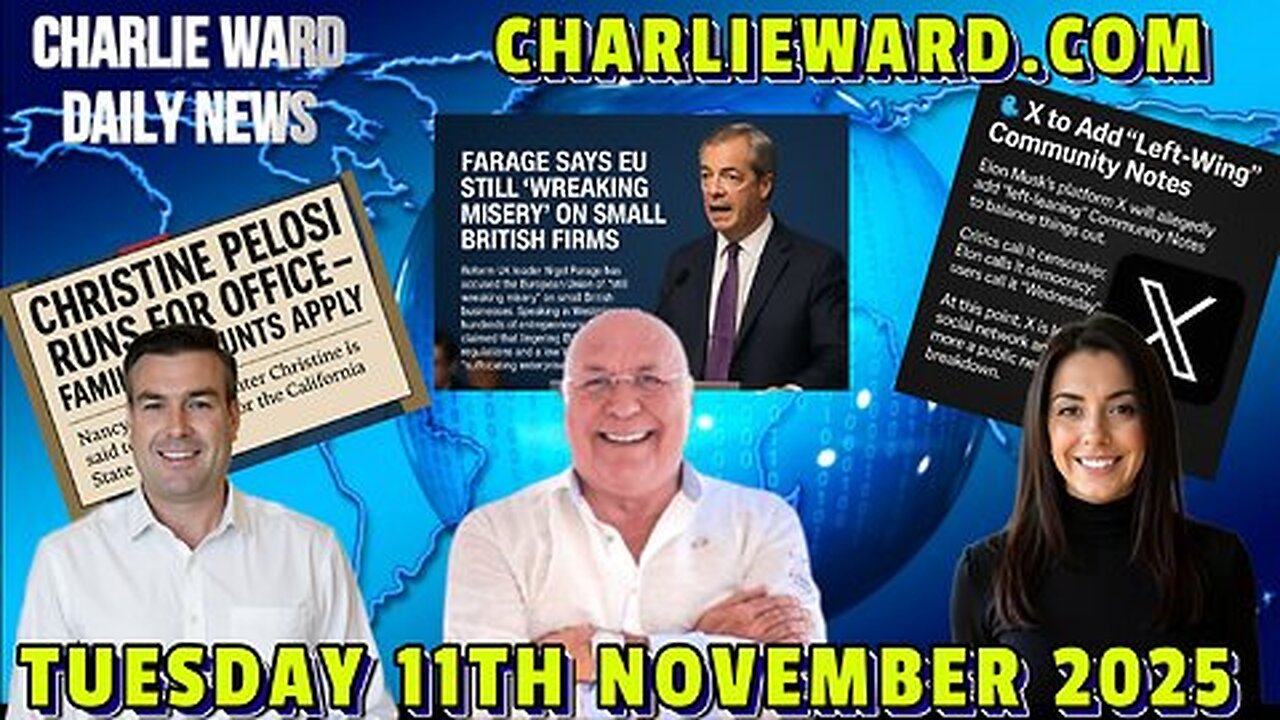 CHARLIE WARD DAILY NEWS WITH CHARLIE WARD, PAUL BROOKER & DREW DEMI TUESDAY 11TH NOVEMBER 2025