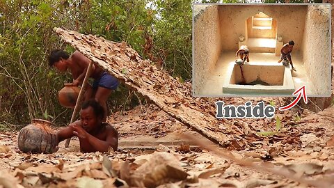 Building The Biggest(Secret )Underground House with Swimming Pool Ancient Architecture