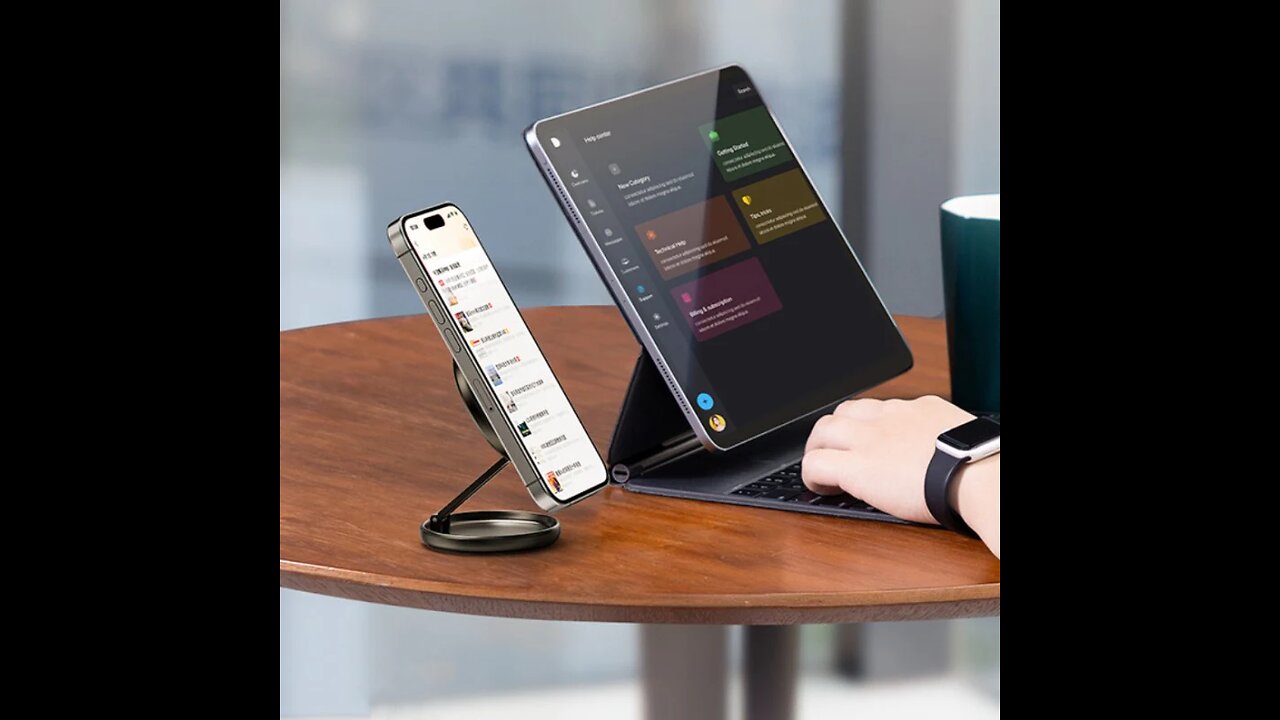 Multifunctional Compact Foldable Magnetic Phone Stand