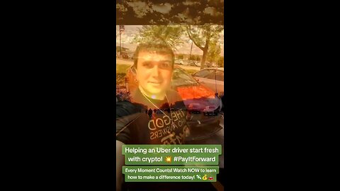 Fresh start vibes! 🌟 Helping an Uber driver with 1 BTC!